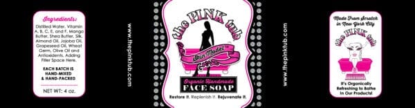 A pink tub logo with a woman in the background.