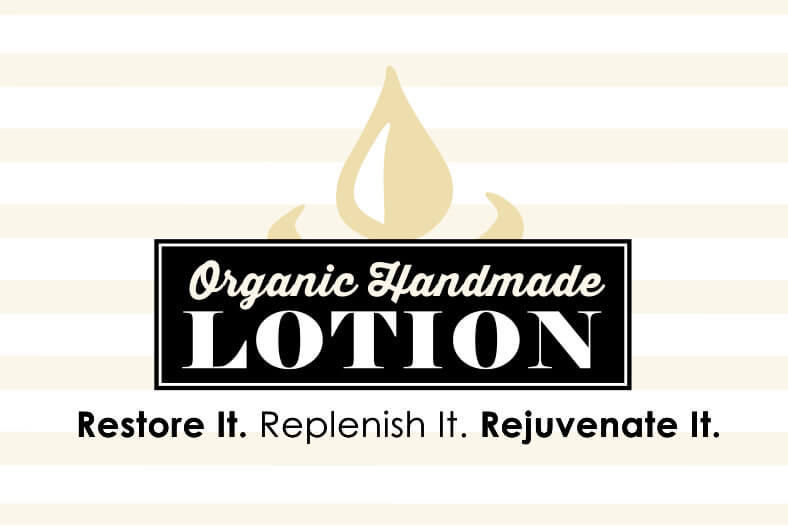 A logo for organic handmade lotion.