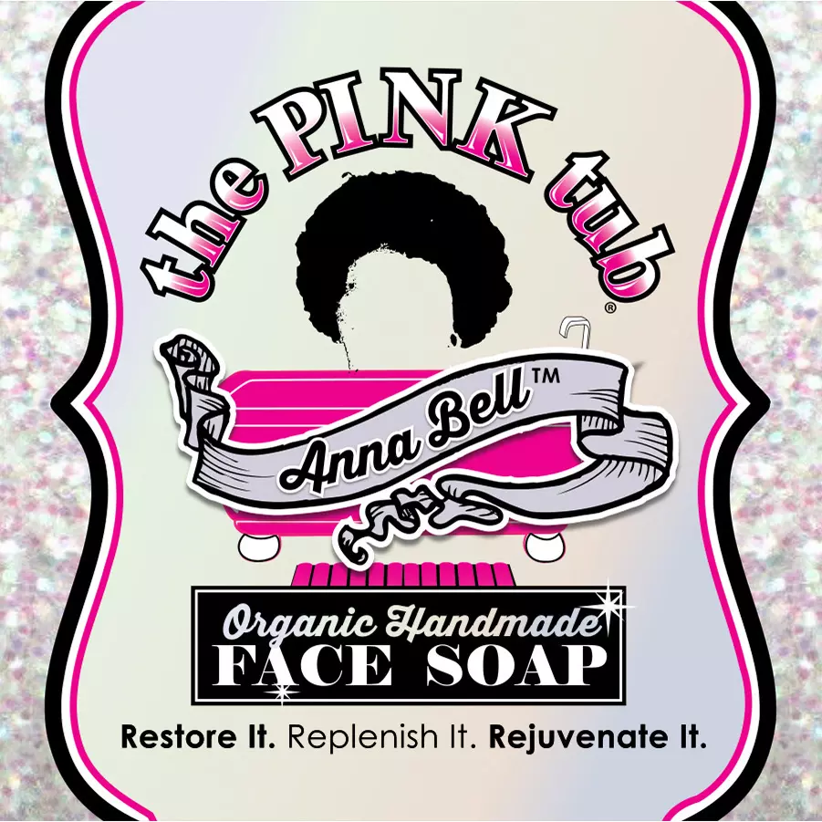 A label for the pink tub soap.