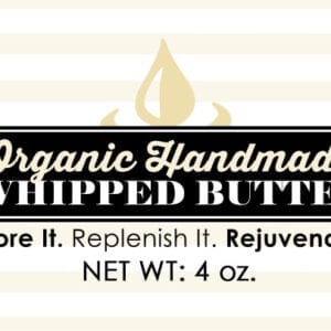 A label for organic whipped butter.
