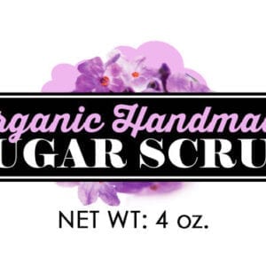 A logo for organic handmade sugar scrub.