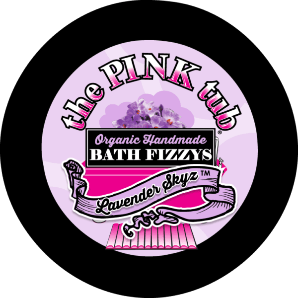 A black and white logo for the pink tub.